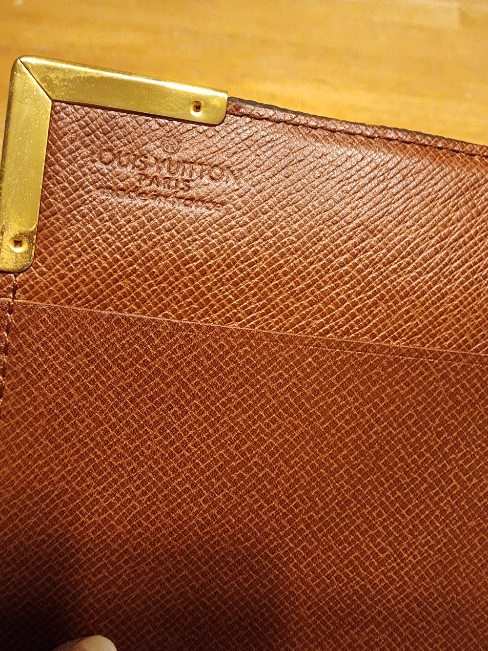 Louis Vuitton Monogram Canvas Notebook Cover in Brown and Gold - Picture 9 of 16